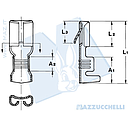 Crimp contact with locking lug - sleeve 2.8mm (0.5-1.5mm²) - tin-plated brass - material thickness: 0.5mm - single item 