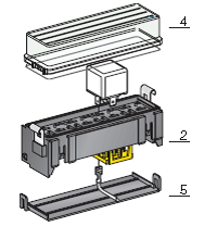 Relaisbox - MINI Relais Halter 4-pol. - ohne Deckel und Bodenplatte (optional)