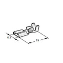 Flat receptacle F630 - cable cross-section: 1-2.5mm² - material: CuZn-Sn 