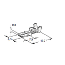 Flat receptacle M630 - cable cross-section: 1-2.5mm² - material: CuZn-Sn 