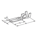 FASTON M630 with notch; Cable cross-section: 0.75-2mm²; Material: CuZn-Sn 