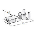 Flat receptacle F800 - cable cross-section: 4-6mm² 