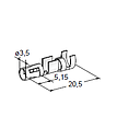 PIN TERMINAL L20 F3.5 - Cable cross-section: 2.5-6mm² - Material: CuSn-Sn 