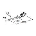 For SEAL CONNECTORS - DIN 46343 for car radio - Cable cross-section: 0.5-1mm² - Material: CuSn-Sn 