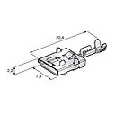 Flat receptacle F630 0.35-0.5mm² 