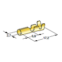 PIN TERMINAL L17 F4 - Cable cross section: 1-2.5mm² - Material: CuZn 