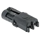 2 Way Black Weather Pack Shroud Sealed Male Connector, Max Current 20 amps