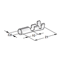 PIN TERMINAL L21 F4 - Cable cross-section: 0.5-2.5mm² - Material: CuZn 