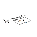 PIN TERMINAL L17 F2 - Cable cross section: 0.5-1mm² - Material: CuZn-Sn 