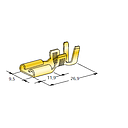 Flat receptacle F950 - cable cross-section: 3-6mm² - material: CuZn 