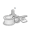 Battery clamp (-) with screw clamp M6 - cable cross-section 10-20mm² 