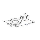 Ring cable lug - M6 