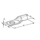 Ring cable lug TUBOLAR L47 - Hole: M10 - Cable cross section: 35mm² - Material: Cu-Sn 