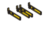 Componente del modulo accessorio serratura secondaria per UNIVAL giallo 