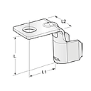 Ring cable lug G90 - Hole: M8 - Cable cross section: 50-70mm² - Material: Cu-Sn 