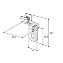 Ring cable lug CBA SX G90 - M8 - Cable cross section: 20-40mm² - Material: CuZn-Sn 