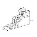 Ring cable lug FDU G90 - Hole: M6 - Cable cross section: 25-40mm² - Material: CuZn-Sn 