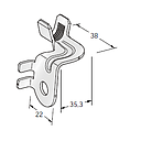 Ring cable lug ND TW90 - Hole: M8 - Cable cross section: 25-40mm² - Material: CuZn-Sn 