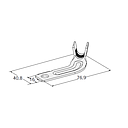 Ring cable lug W61 FLAG 50 - Hole: M8 - Cable cross section: 25mm² - Material: CuZn-Sn 