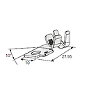 Ring cable lug MIDI G10 - Pole B - M5 - Cable cross section: 6-8mm² - Material: CuZn-Sn 