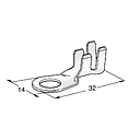 Ring cable lug GND FLY - M6 - Cable cross section: 1-2.5mm² - Material: CuZn-Sn 