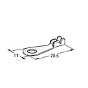 Ring cable lug GND - M5 - Cable cross section: 0.5-1.5mm² - Material: CuZn-Sn 