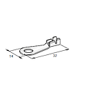 Ring cable lug GND - M6 - Cable cross section: 8-10mm² - Material: CuZn-Sn 