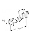 Ring cable lug SQR A - L: 16 - Hole M8 - Cable cross section: 25-35mm² - Material: CuZn-Sn 