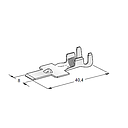 Flat receptacle M800 - cable cross-section: 2.5-4mm² - material: Cu-Sn 