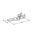 Flat receptacle WP M800 - coil - cable cross-section: 2.5-4mm² - material: Cu-Sn 