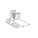 Ring cable lug CBA FL 90 - M8 - Cable cross section: 10-20mm² - Material: CuZn-Sn 