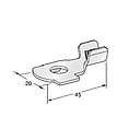 Ring cable lug SQR C DX - Hole: M10 - Cable cross section: 10-20mm² - Material: CuZn-Sn 