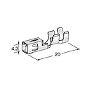 Flat receptacle Mini F280 0.35-0.75mm² on reel (packing unit 3000 pcs.)