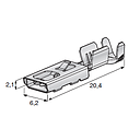 Flat receptacle F480 0.50-1mm² on reel 