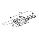 Flat receptacle F630 0.35-0.5mm² on reel 