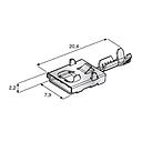 Flat receptacle F630 2-2.5mm² on spool 