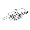 Flat receptacle F630 E on reel - Cable cross-section: 0.75-1.5mm² - Material: CuZn-Sn 