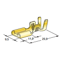 FASTON F950; Cable cross-section: 3-6; Material: CuZn 