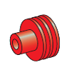 For SEAL CONNECTORS rubber; Cable cross-section: 2.5-3.3mm²; Material: silicone; red 