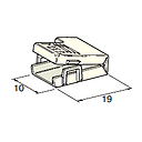 Connector housing FLAG 6.3 cover white 