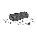 Connector housing FEMALE 6.3 cover yellow 