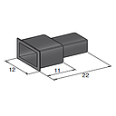 Connector housing MALE 6.3 cover white 