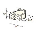 MATE-N-LOK MALE holder white 2-pol. 