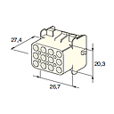 MATE-N-LOCK FEMALE holder white 12-pin. 