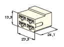 MULTIPLE 6.3 FEMALE holder white 4-pol. 