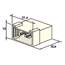 6-pin connector housing 