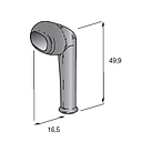 Rubber grommets for seals, JPT smooth rubber grommet 2-pin. angled black 