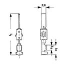 Lear flat plug crimp contact 2.8mm - Male - 0.5-1mm² - single item 