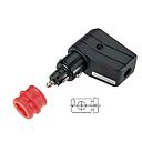 Universal standard plug with 7.5 amp fuse and light emitting diode for function control 