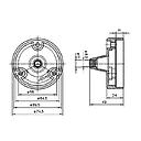 Socket base for 7-pin. Socket with a round shape 